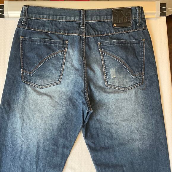 Ring of Fire Men Slim Straight Jeans size 34 x 32 Blue Mid Rise Frayed - Picture 11 of 11